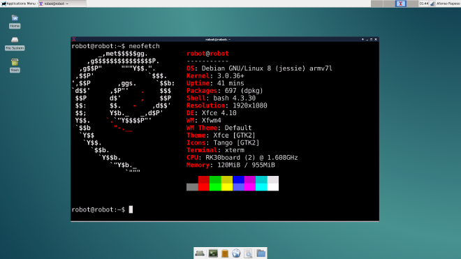 Screenshot of neofetch command