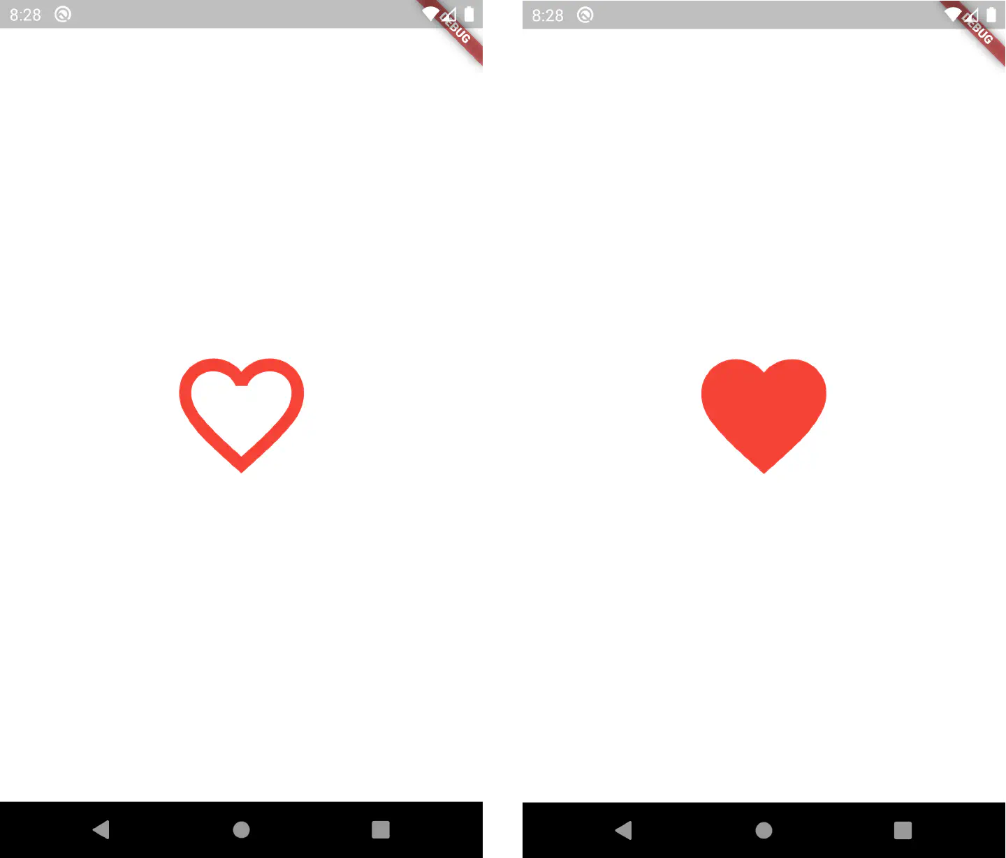 Screenshot of the app
