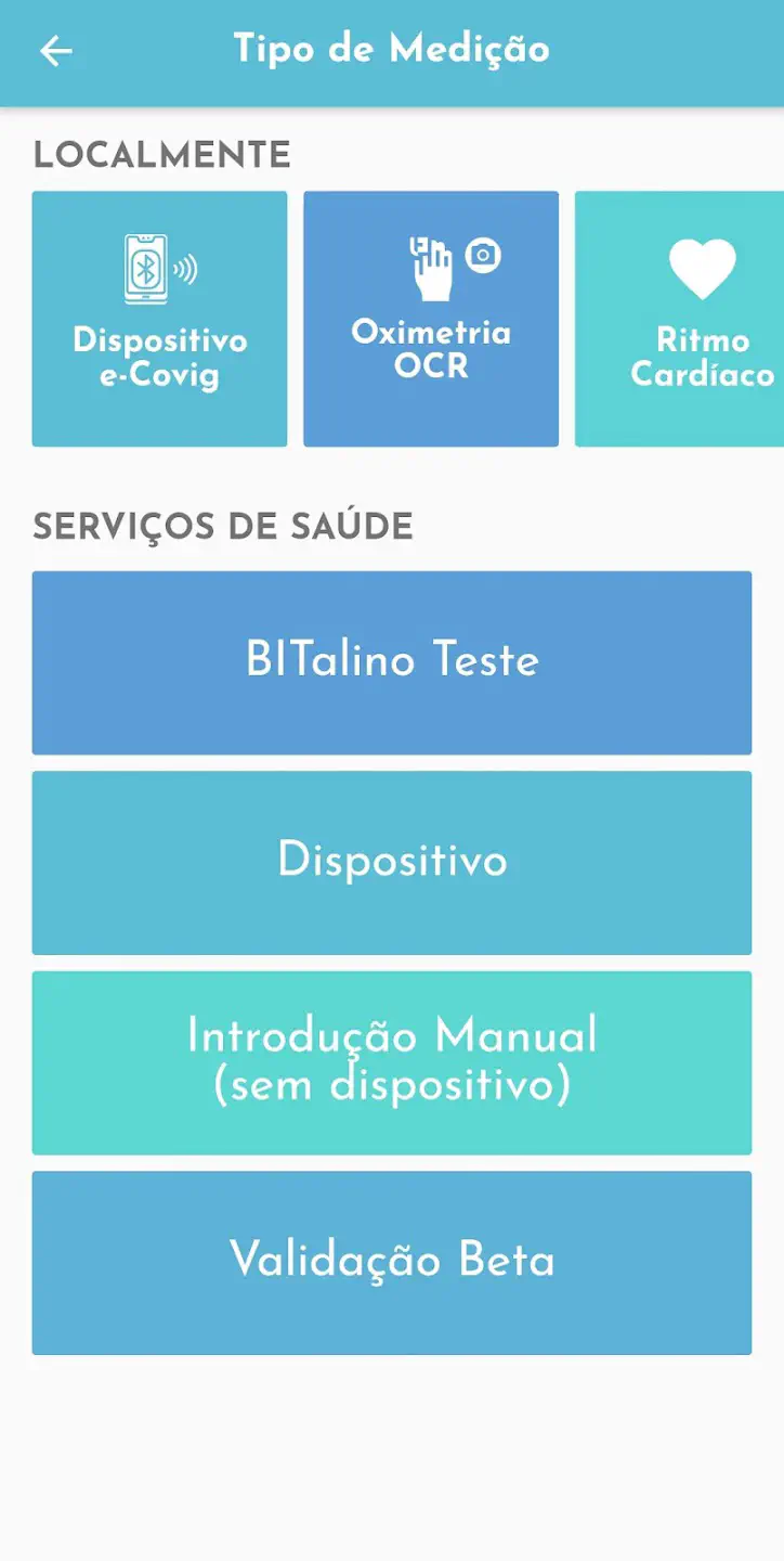 Screenshot of the app