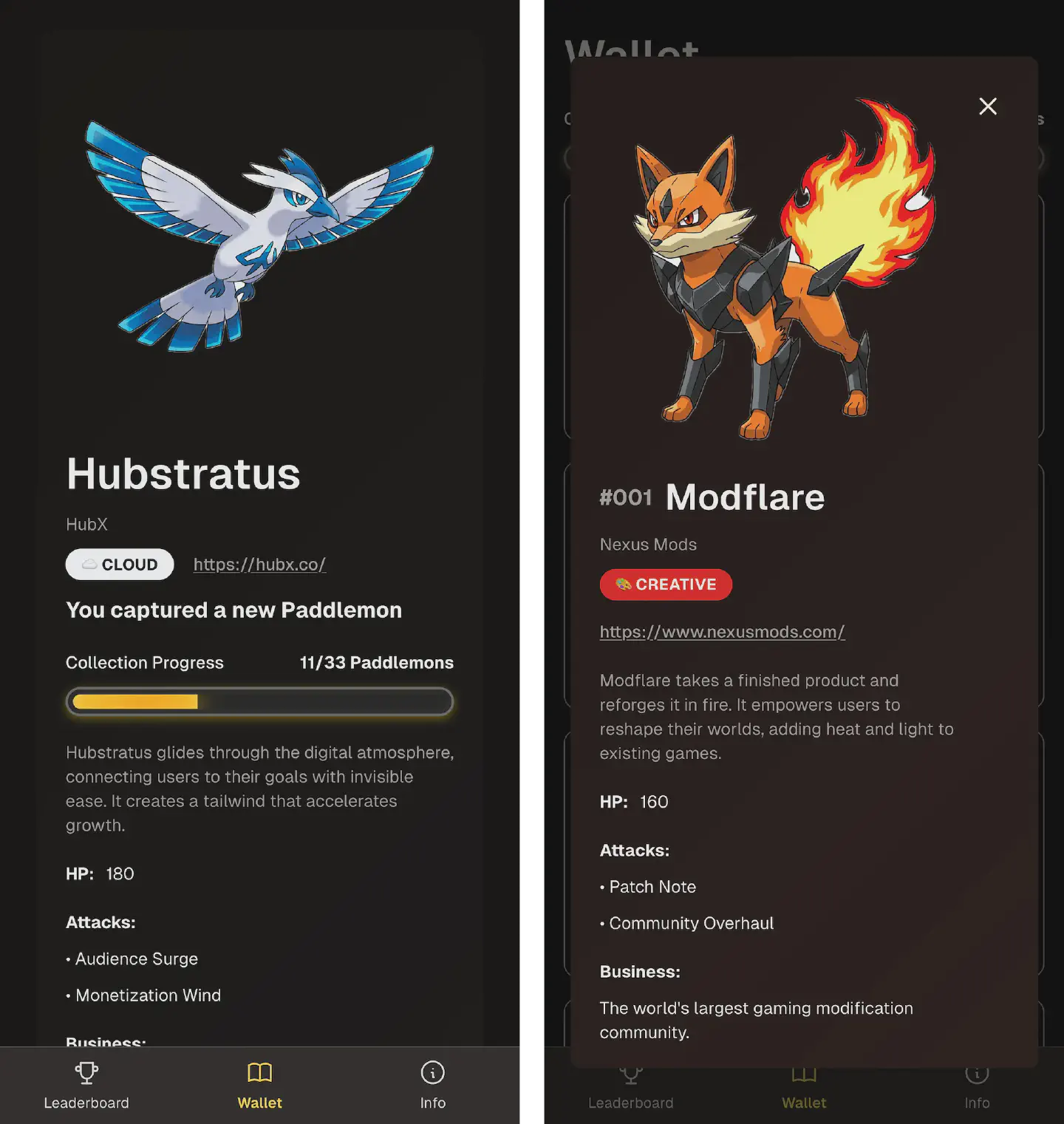Screens from the game